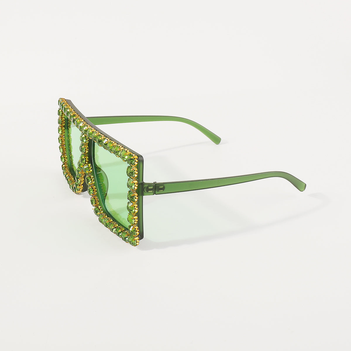 GL036 Bling Crystal Oversized Square Sunglasses