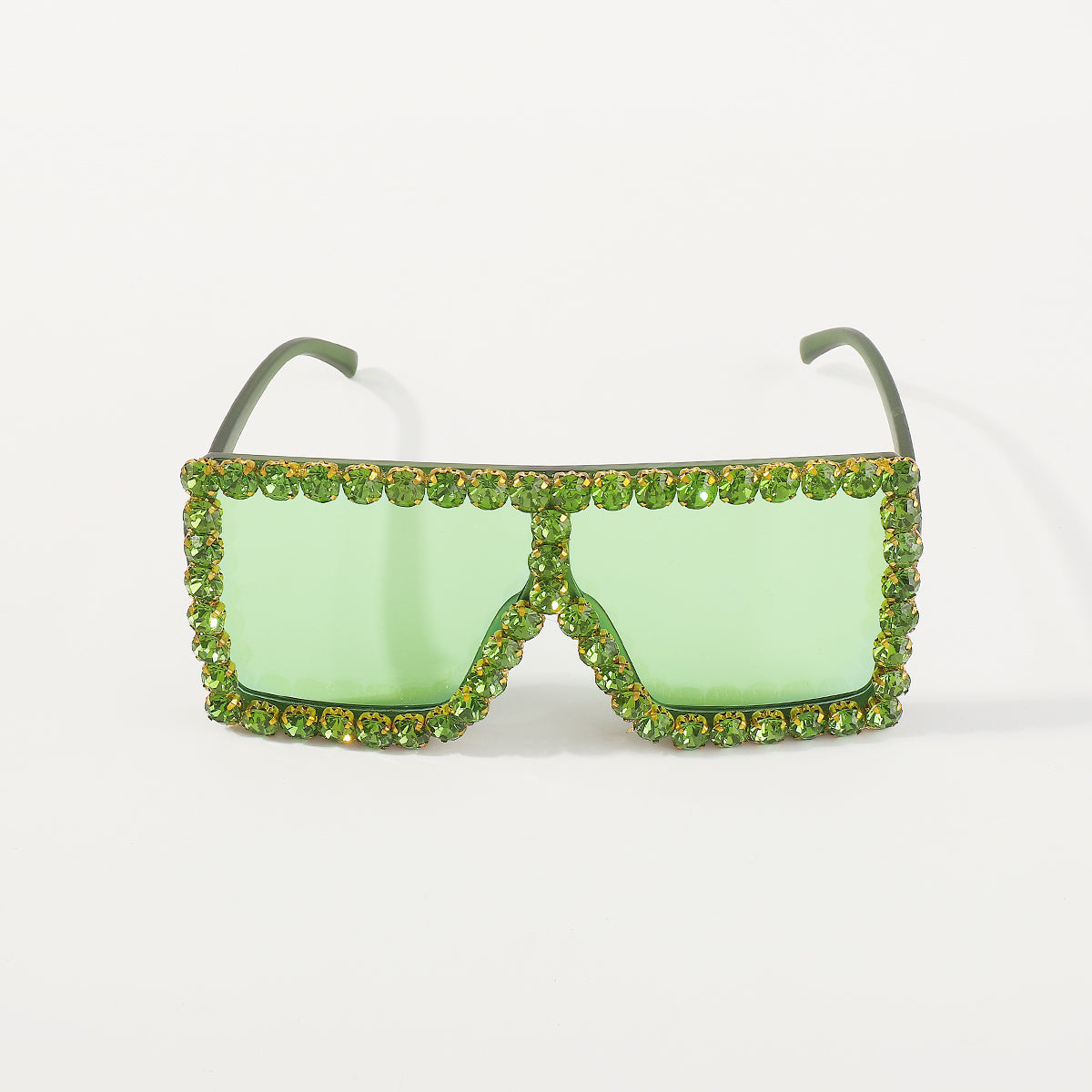 GL036 Bling Crystal Oversized Square Sunglasses