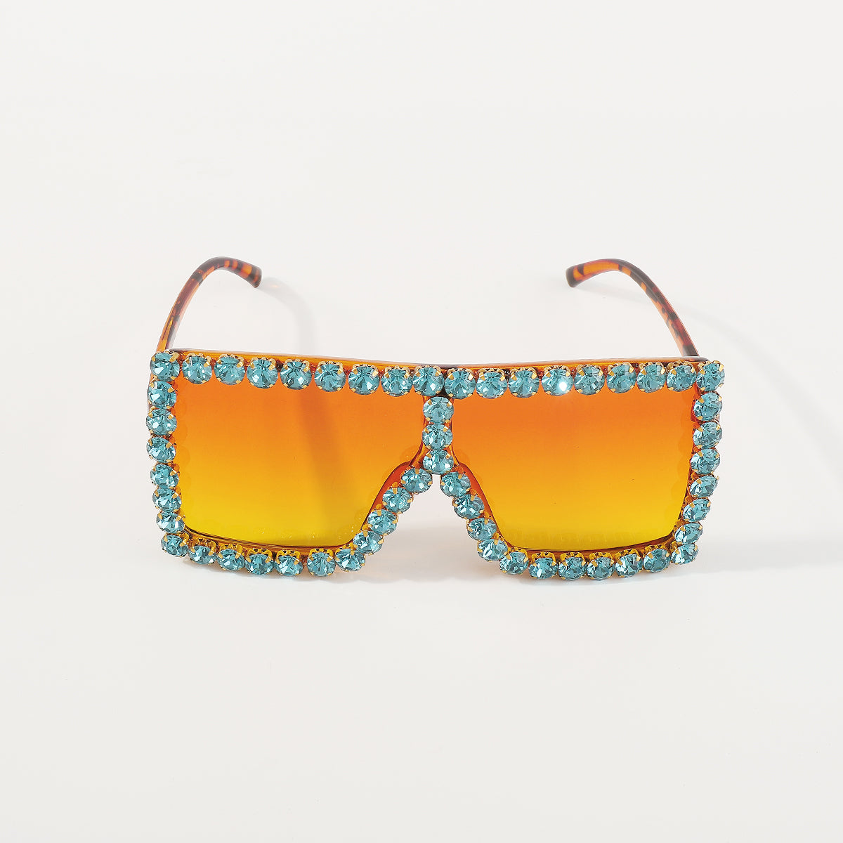 GL036 Bling Crystal Oversized Square Sunglasses