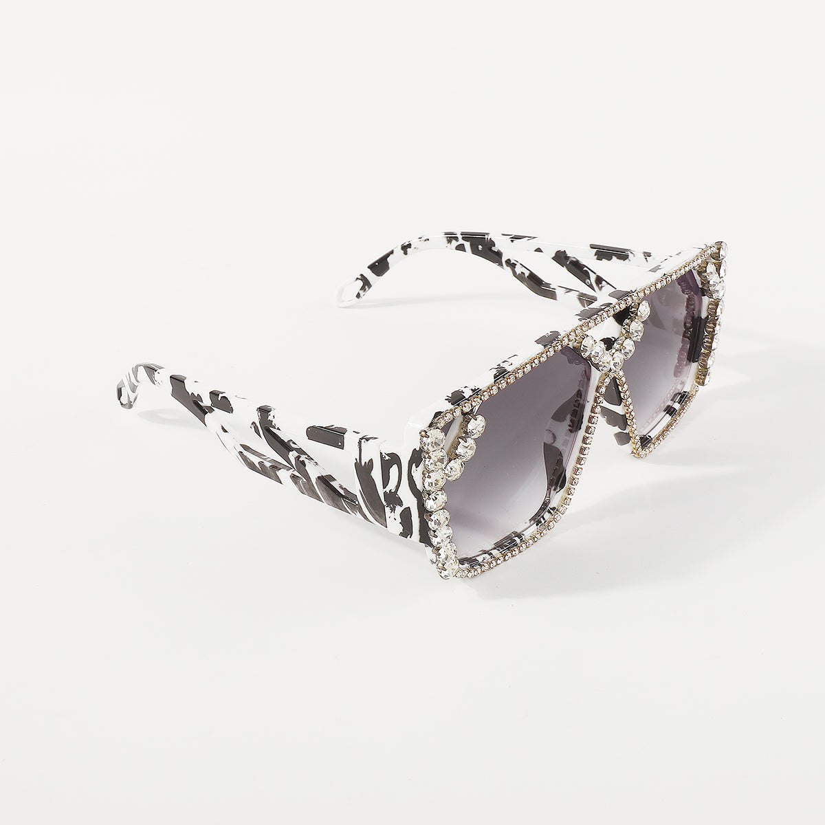 GL042 Crystal Oversized Square Sunglasses