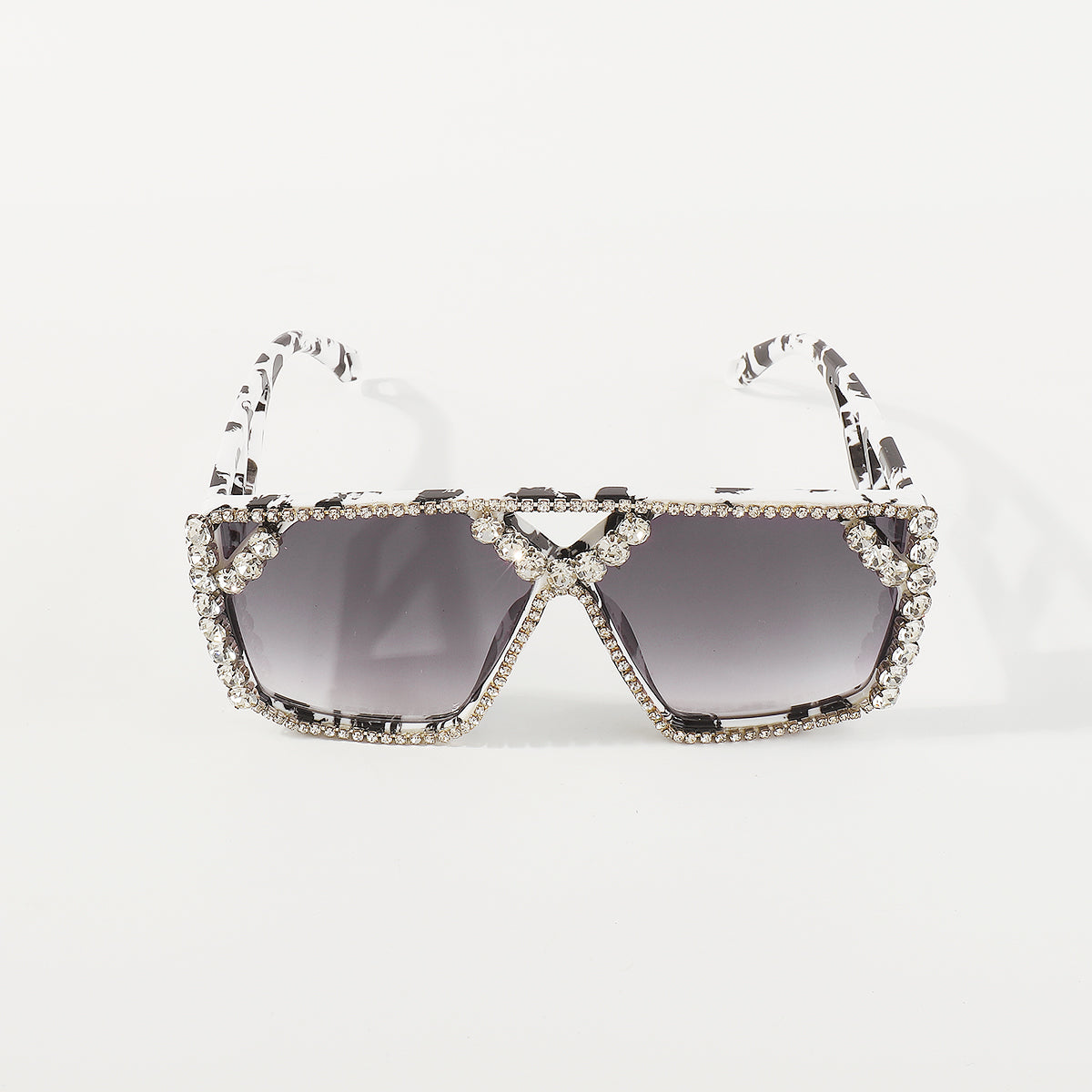 GL042 Crystal Oversized Square Sunglasses