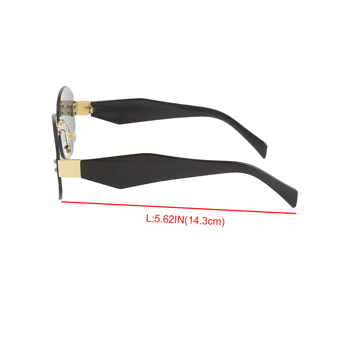 GL052 Frameless Ombre Nonagon Sunglasses