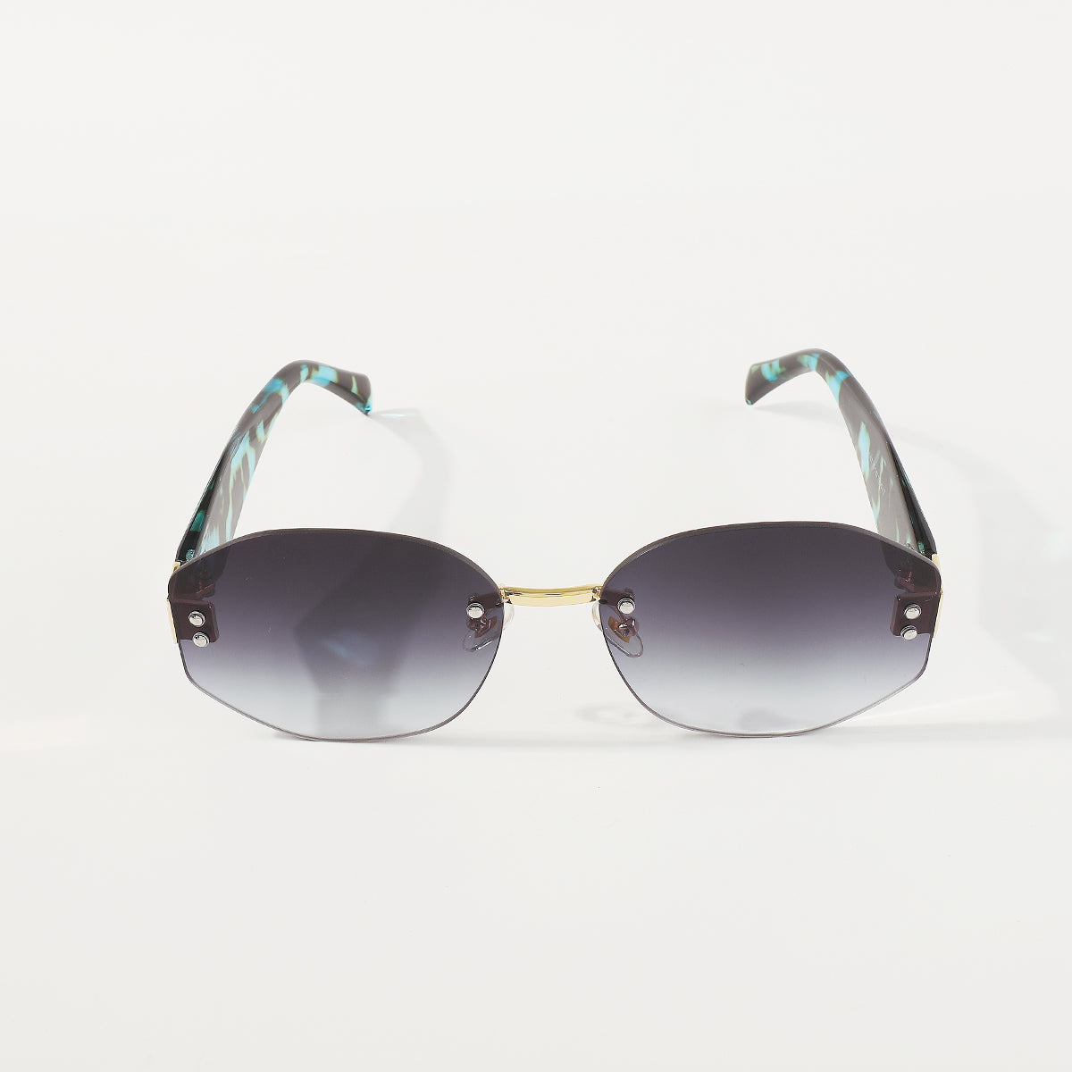 GL052 Frameless Ombre Nonagon Sunglasses