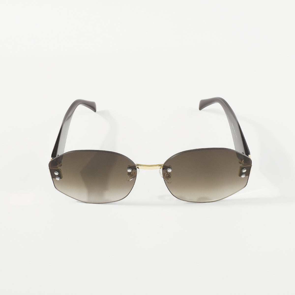 GL052 Frameless Ombre Nonagon Sunglasses