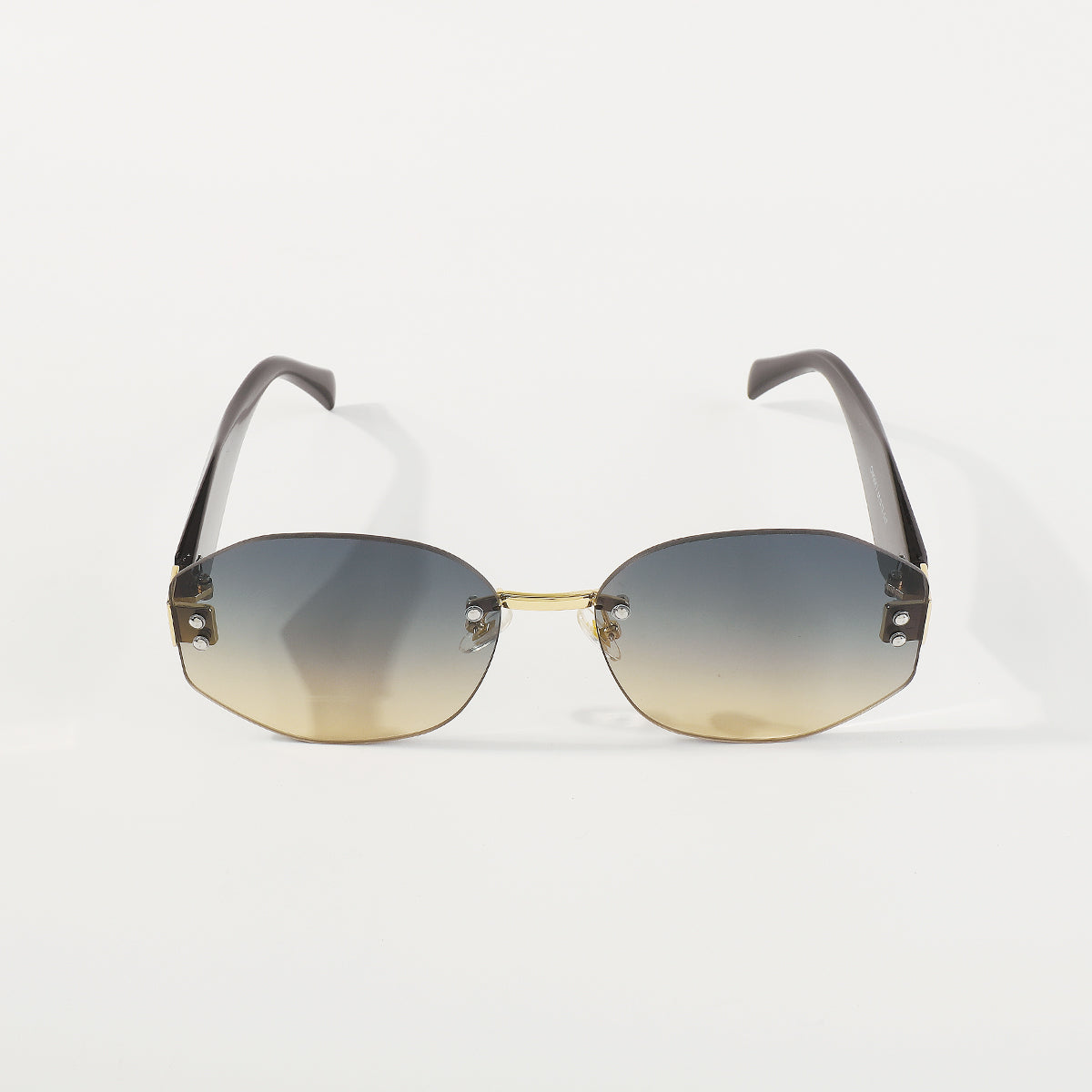 GL052 Frameless Ombre Nonagon Sunglasses