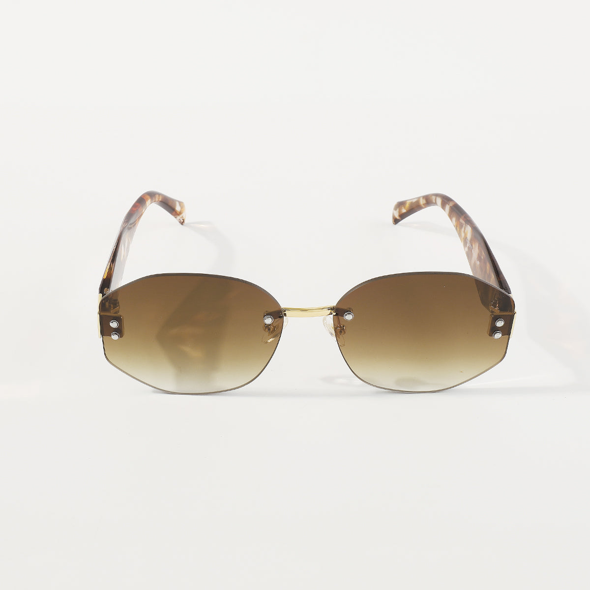 GL052 Frameless Ombre Nonagon Sunglasses