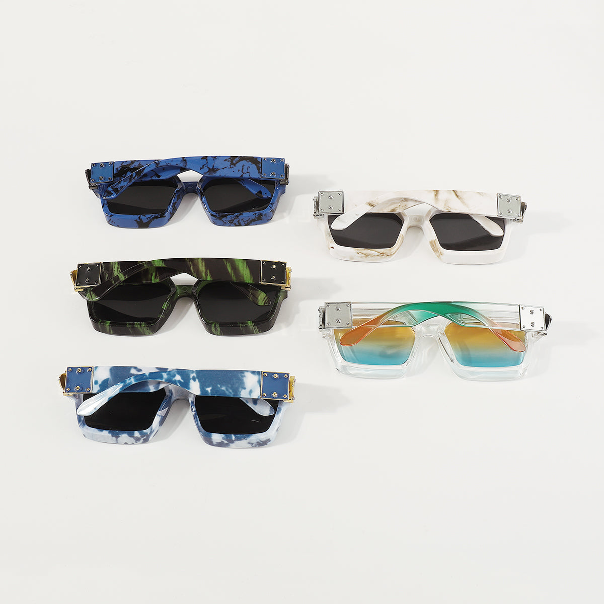 GL059 Square Marble Ombre Sunglasses