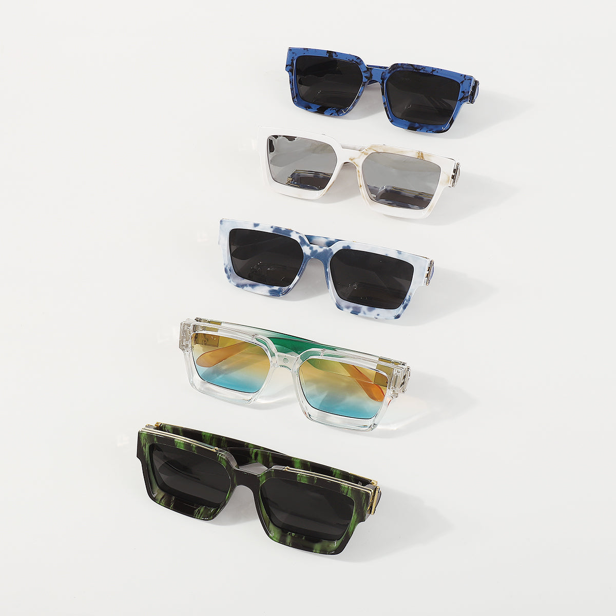 GL059 Square Marble Ombre Sunglasses
