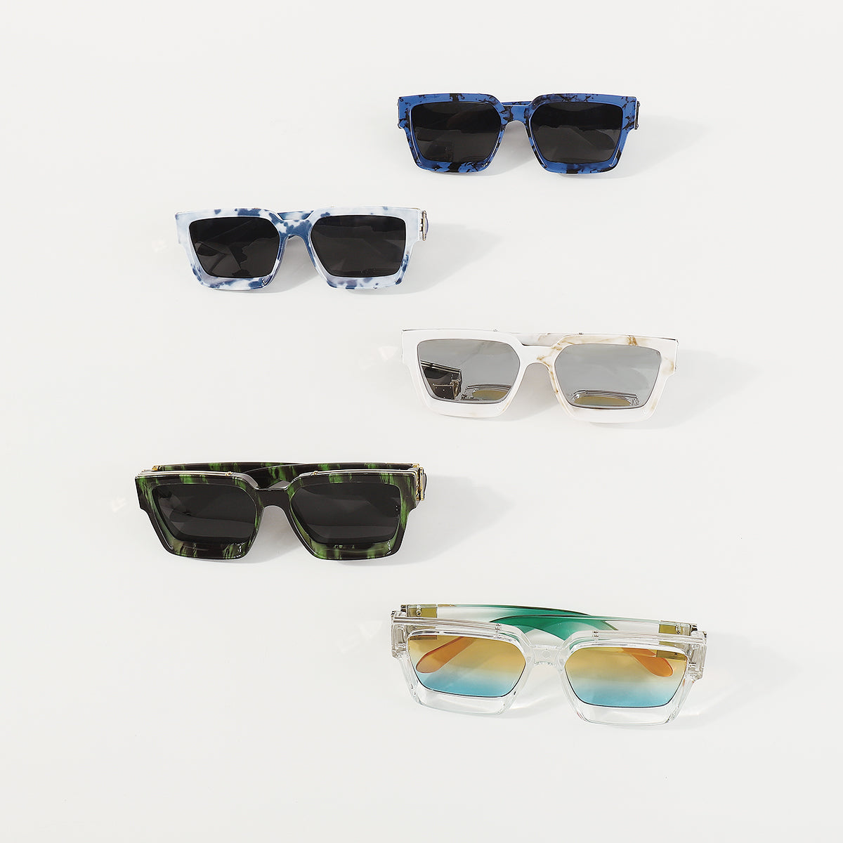 GL059 Square Marble Ombre Sunglasses