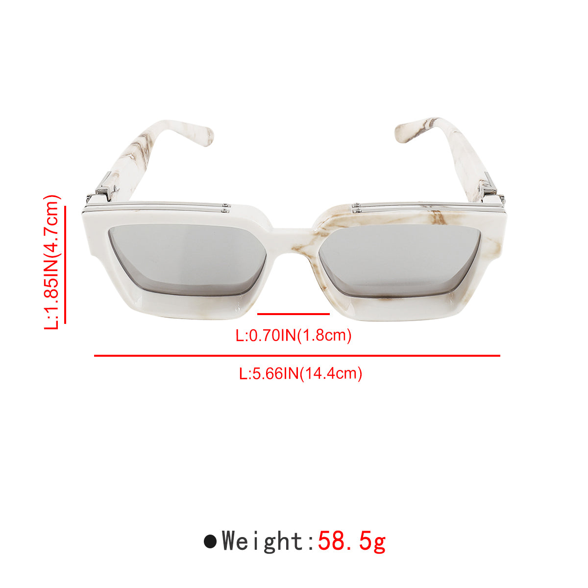GL059 Square Marble Ombre Sunglasses