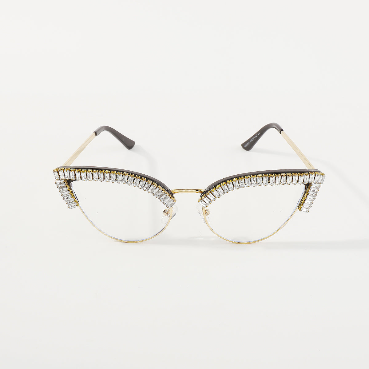GL075 Rainbow Rhinestone Anti Blue Light Cat Eye Glasses