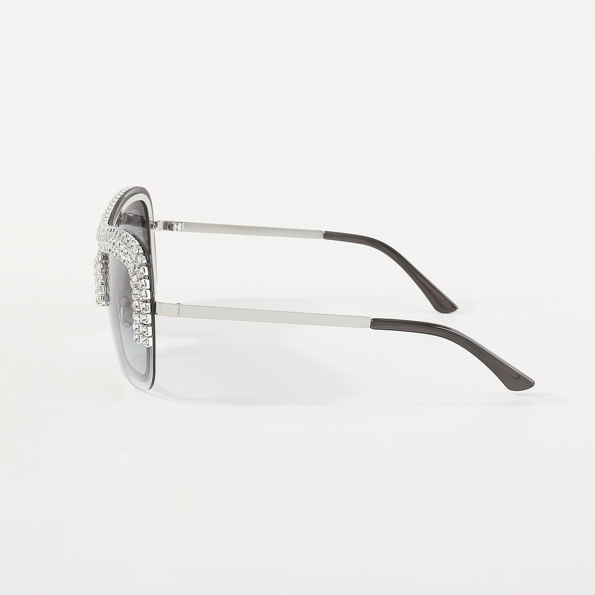 GL086 Bling Semi-Rimless Oversized Sunglasses