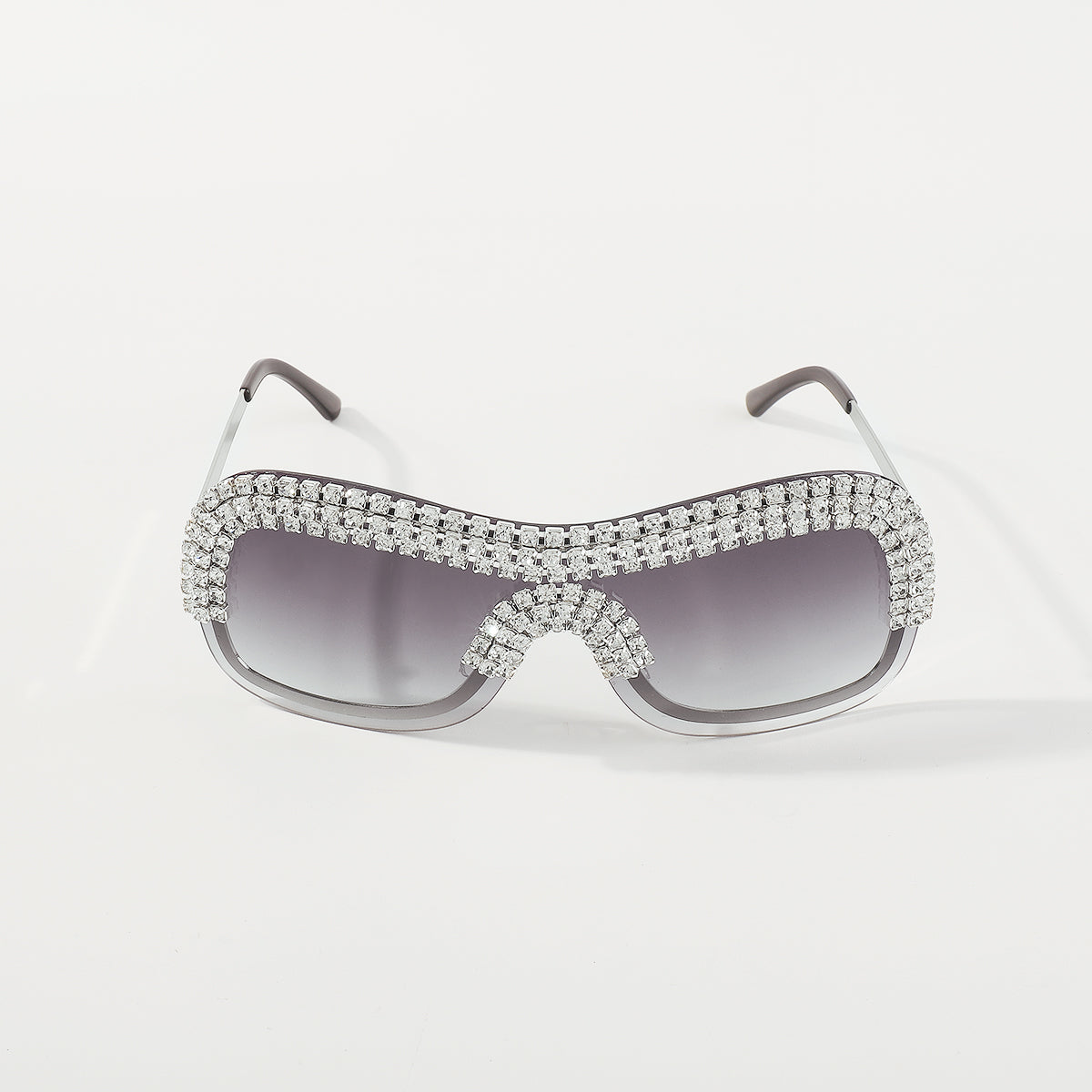 GL086 Bling Semi-Rimless Oversized Sunglasses