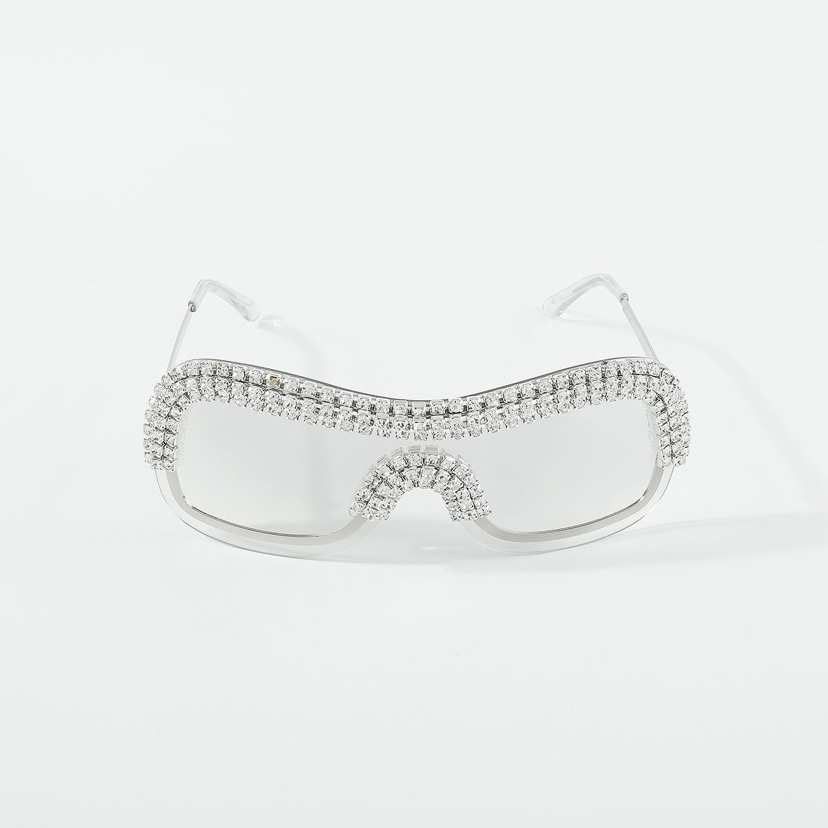 GL086 Bling Semi-Rimless Oversized Sunglasses