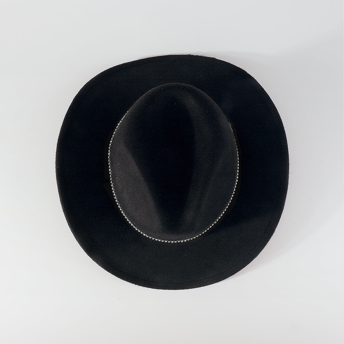Q0226 2 Rows Claw Chain Tweed Panama Hat