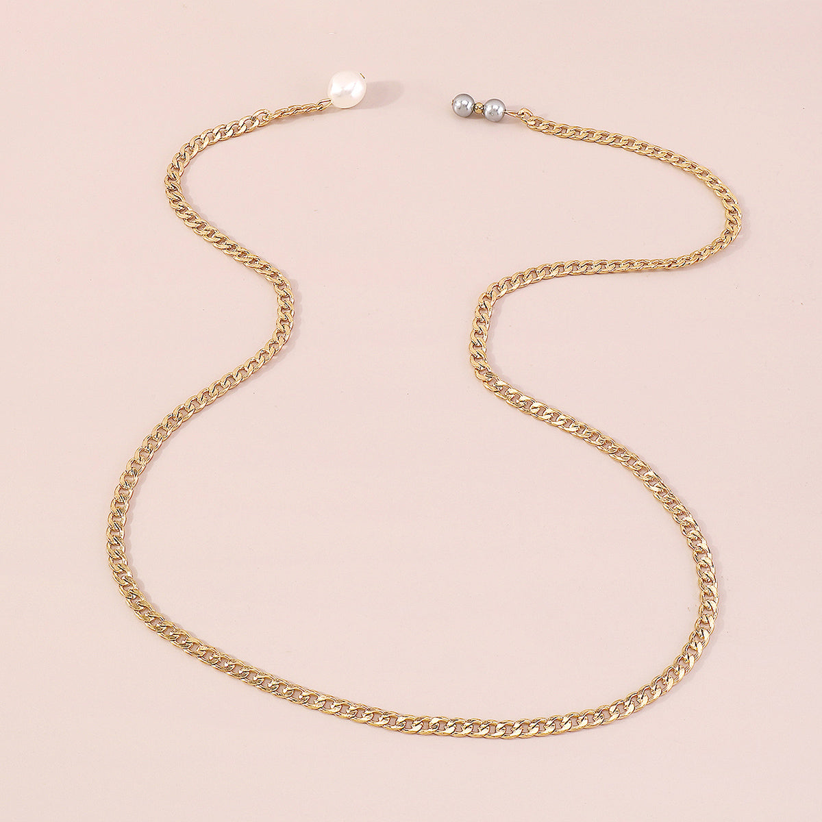 N10571 Long Tassel Chain Pearl Pendant Neclace