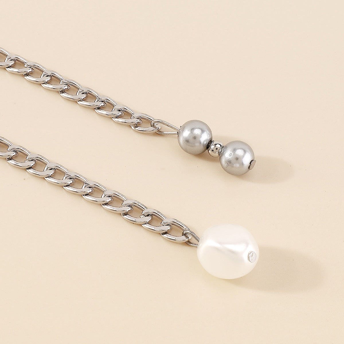 N10571 Long Tassel Chain Pearl Pendant Neclace