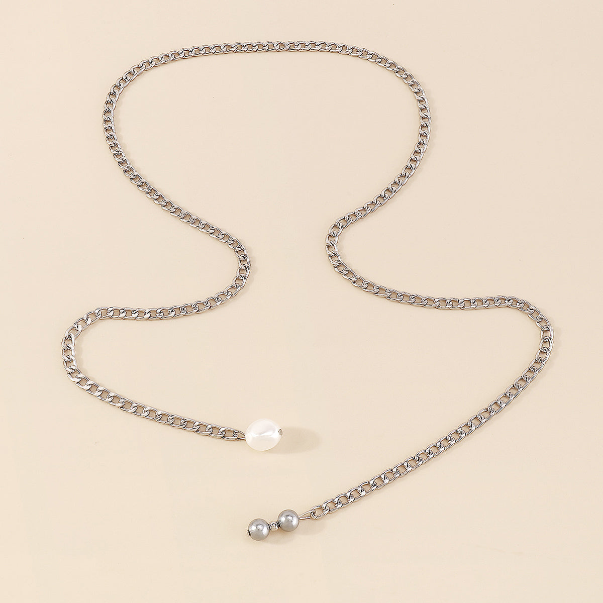 N10571 Long Tassel Chain Pearl Pendant Neclace