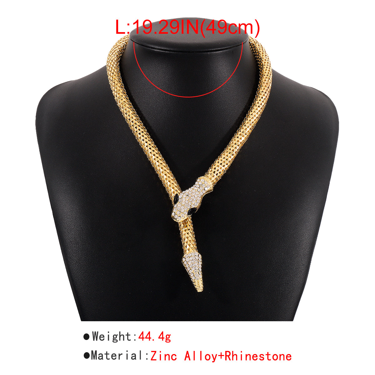 N9274 Rhinestone Snake Choker Necklace