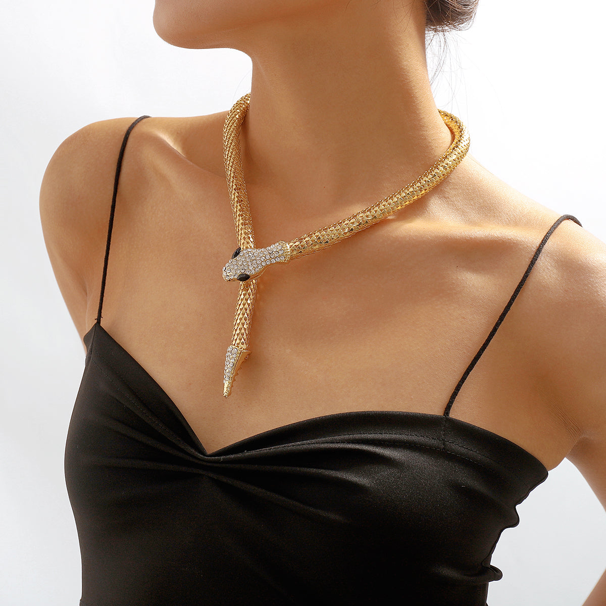 N9274 Rhinestone Snake Choker Necklace