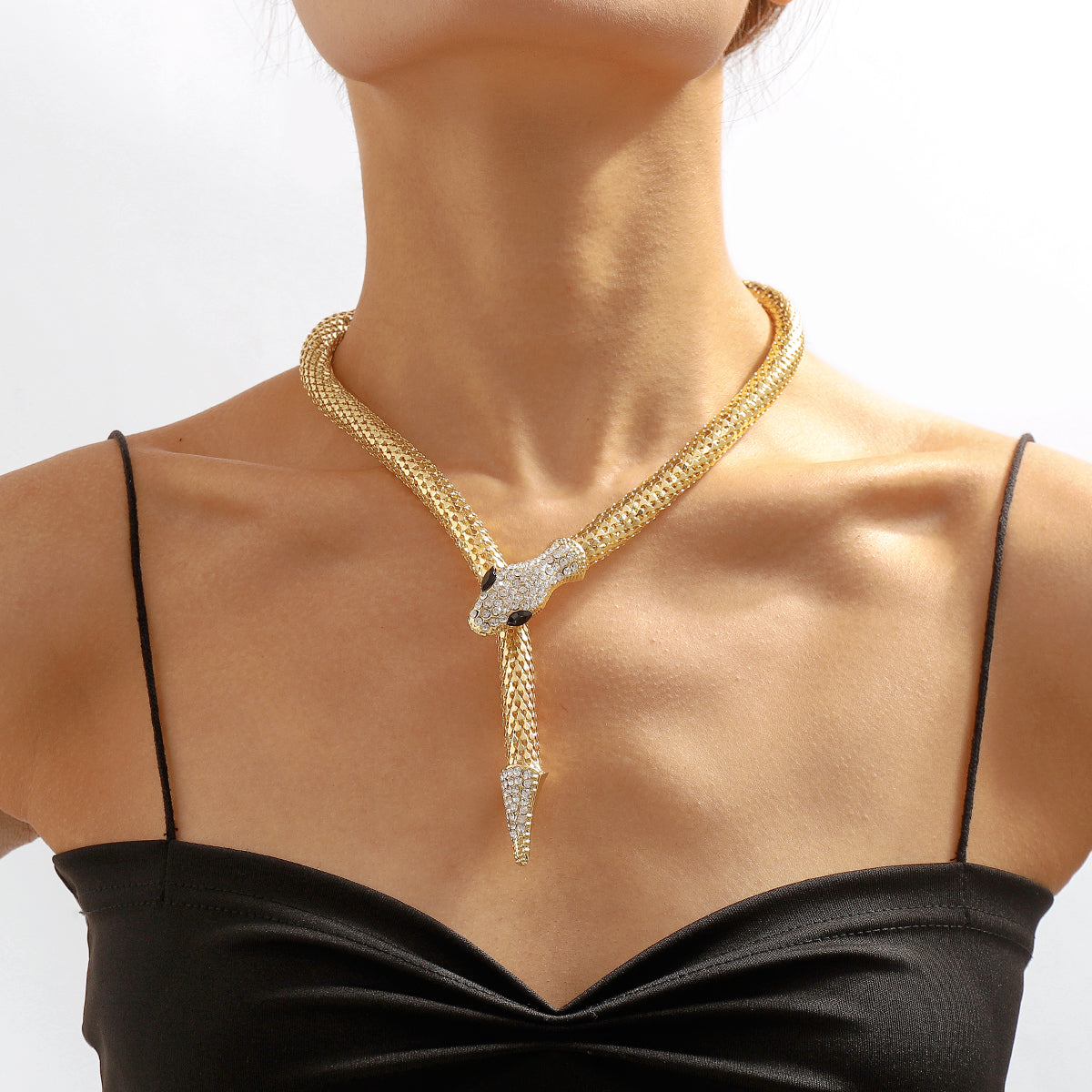 N9274 Rhinestone Snake Choker Necklace