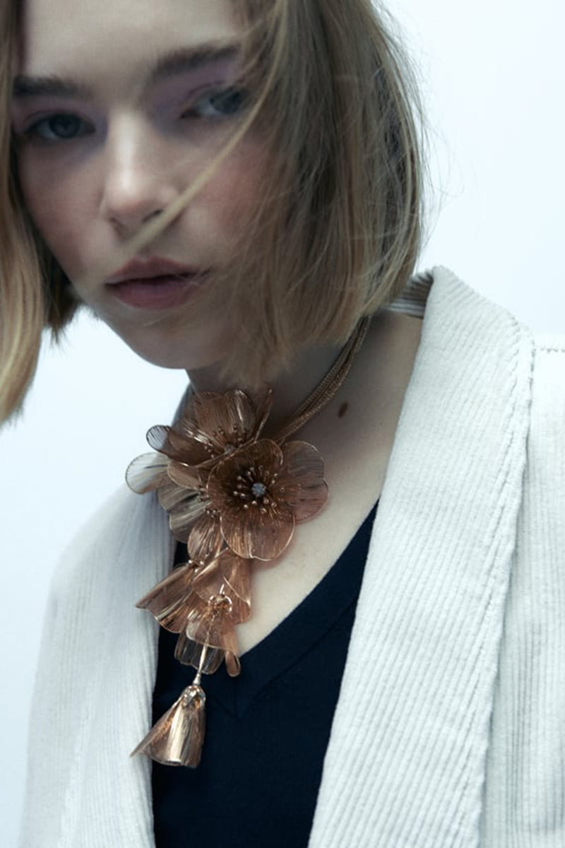 N11106 Large Floral Festival Necklace