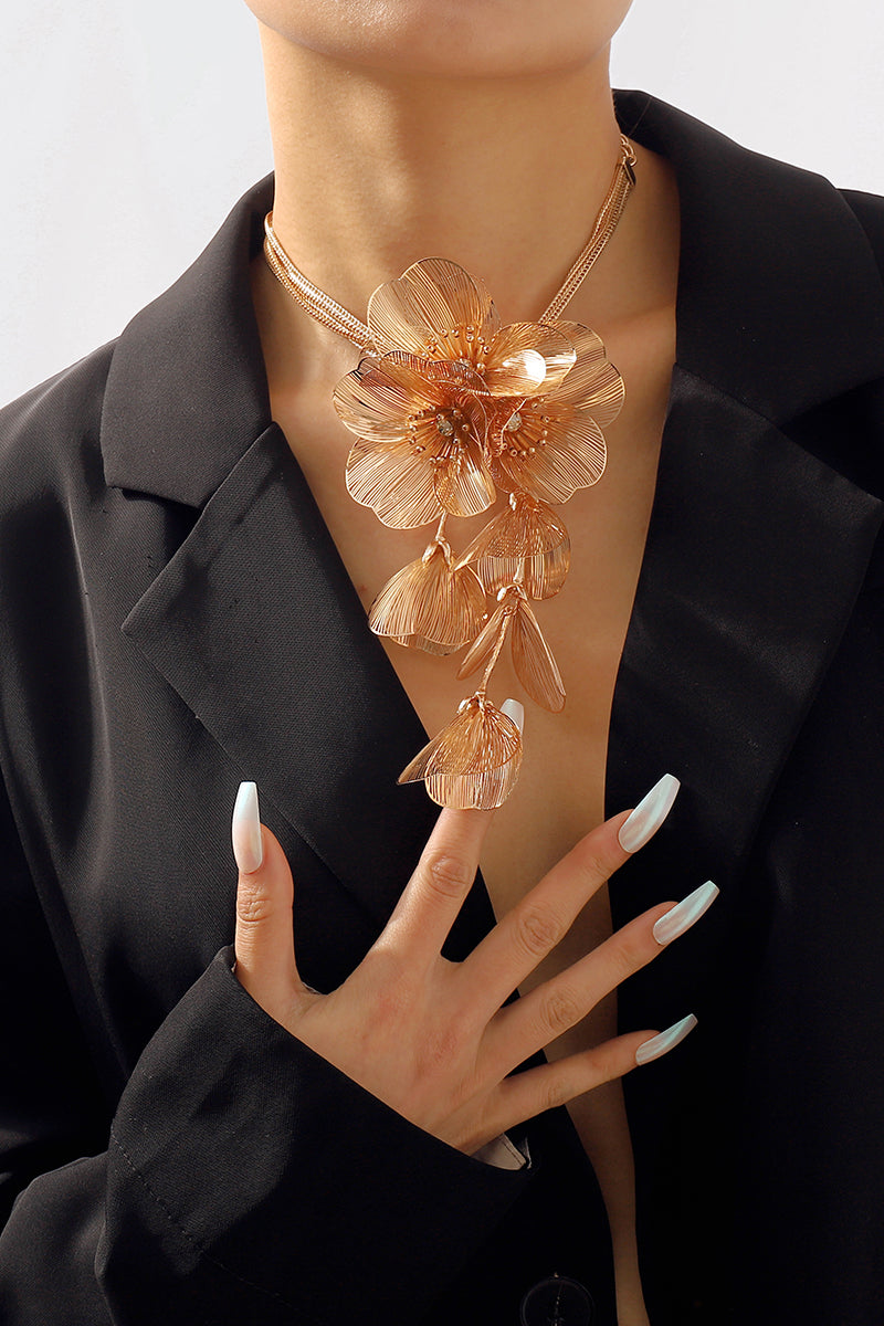 N11106 Large Floral Festival Necklace