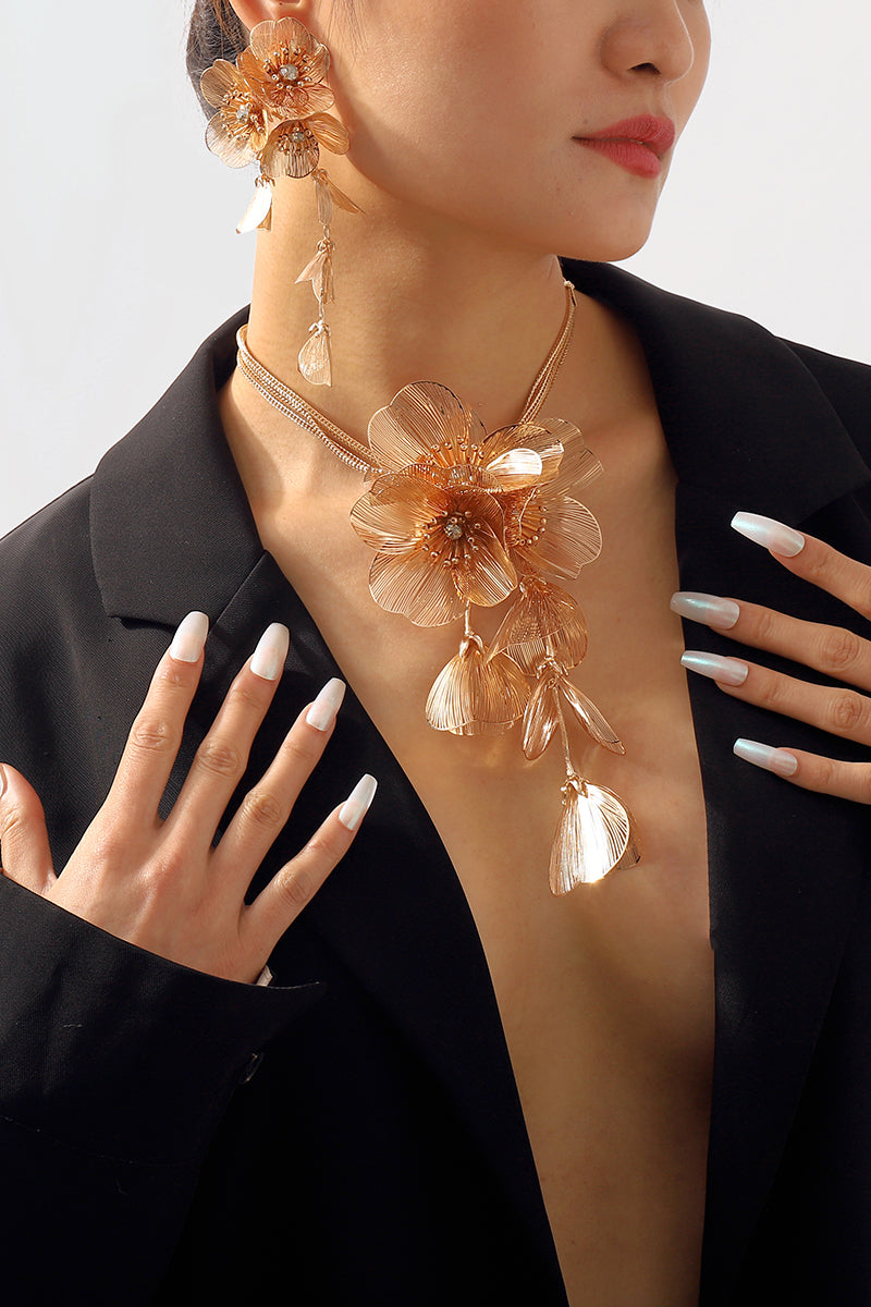 N11106 Large Floral Festival Necklace