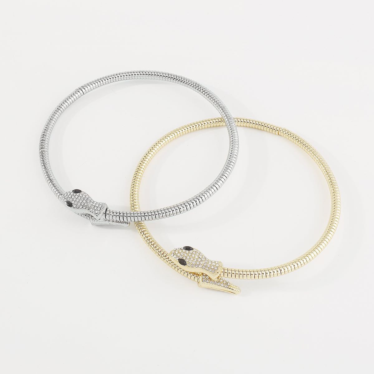 N11128 Simple Rhinestone Snake Choker Necklace