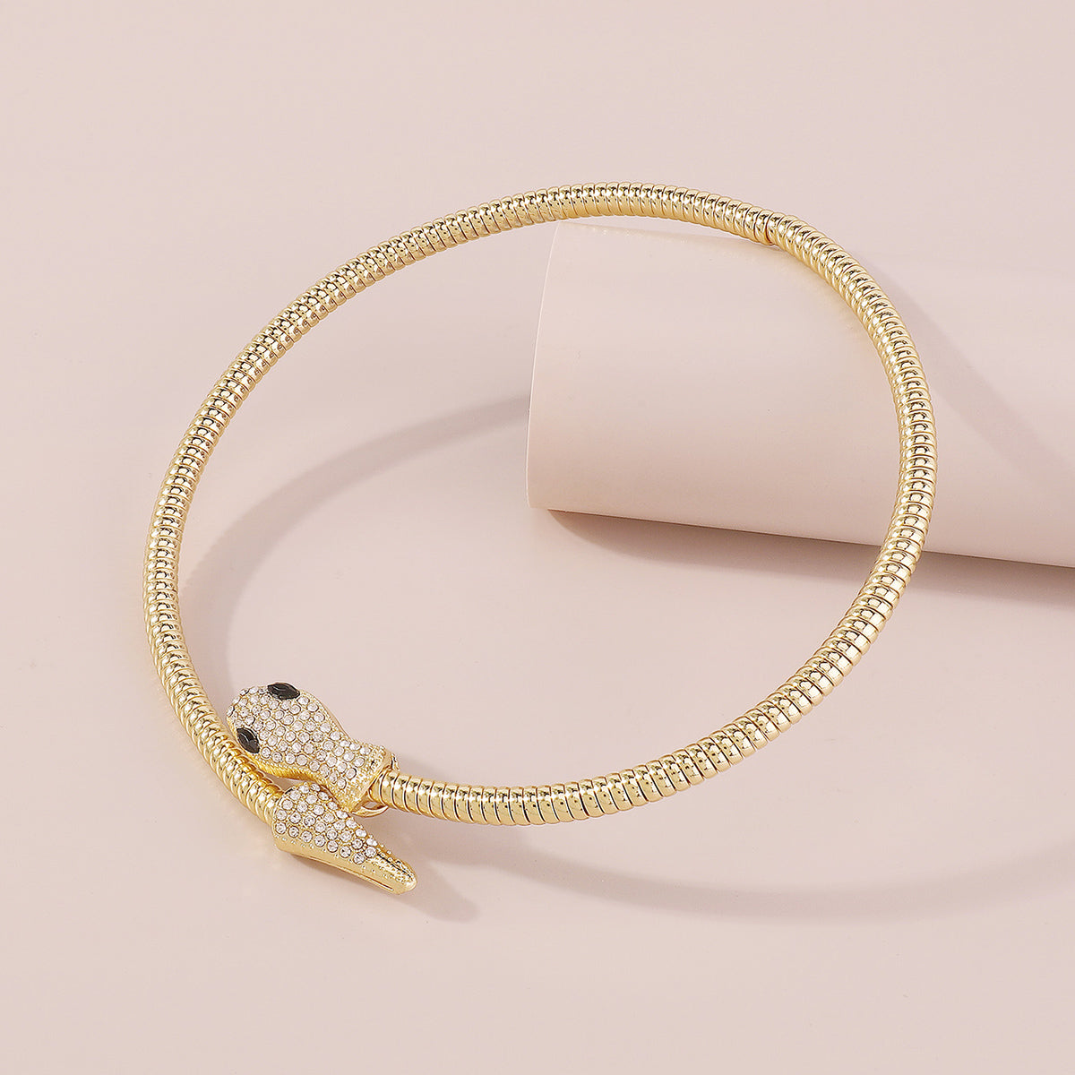 N11128 Simple Rhinestone Snake Choker Necklace