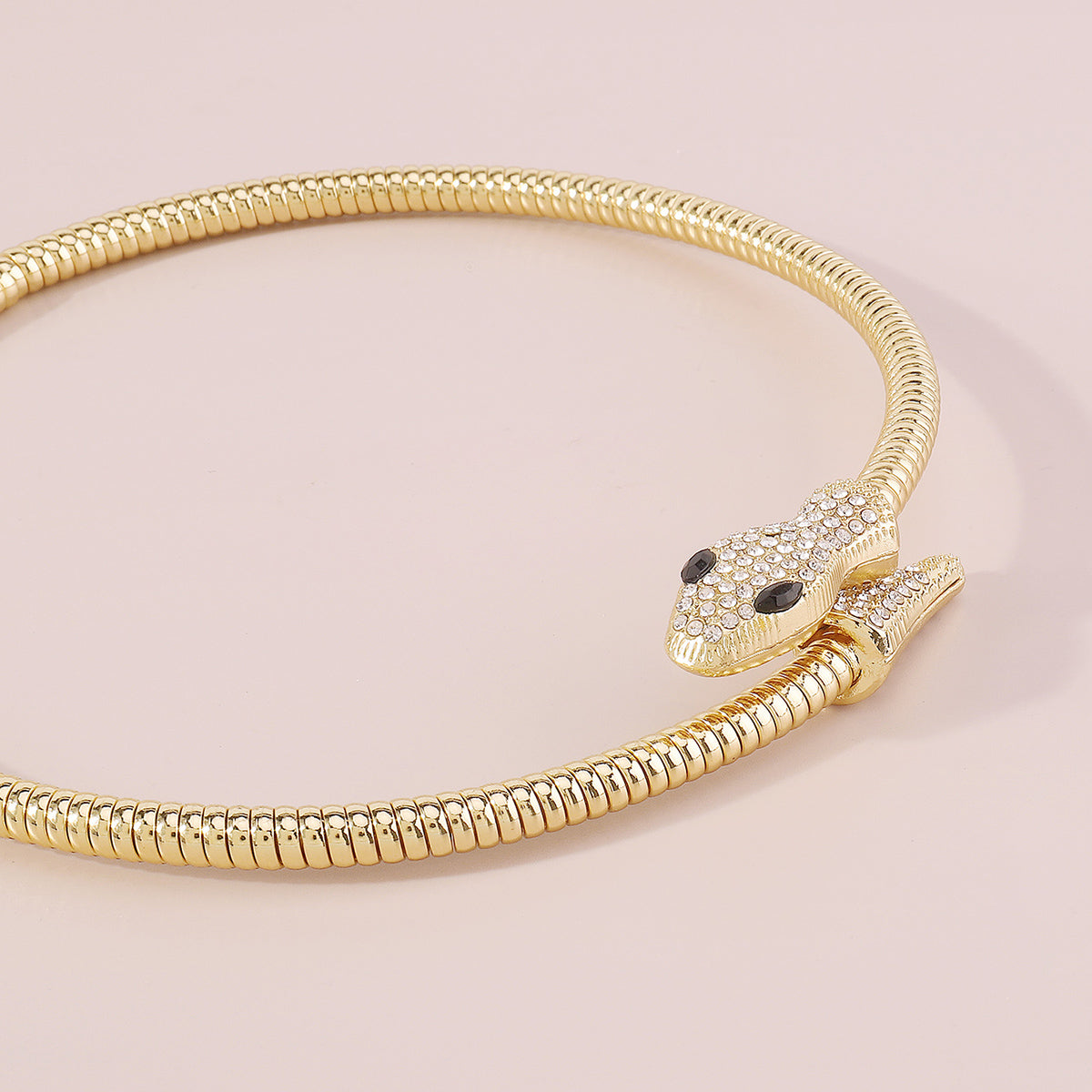 N11128 Simple Rhinestone Snake Choker Necklace