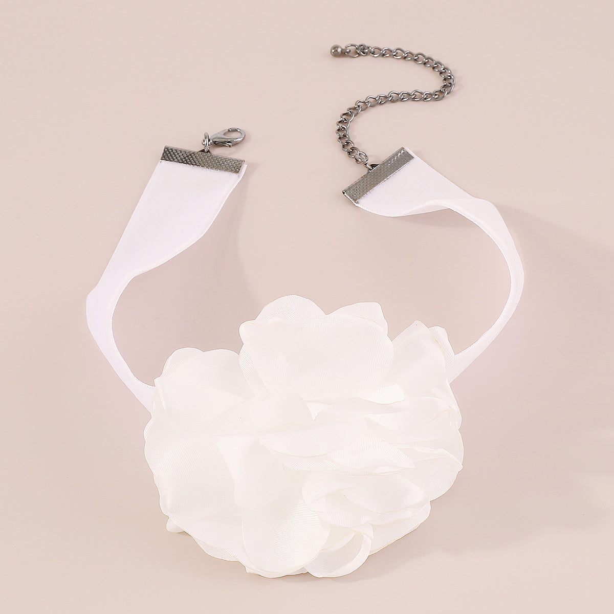 N10282 Retro Romantic Fabric Rose Flower Choker Necklace