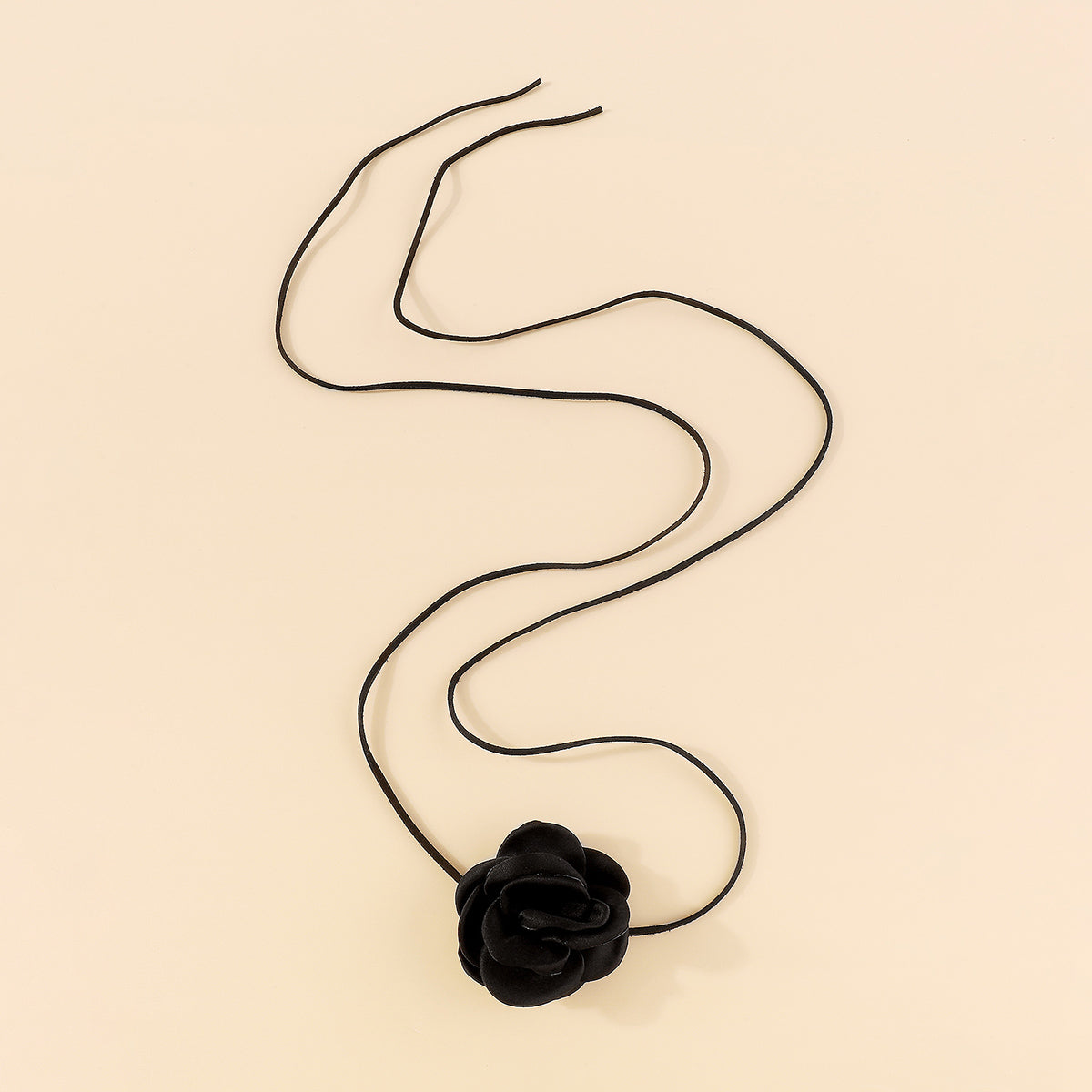 N11197 Romantic Rose Flower Choker Necklace Belt