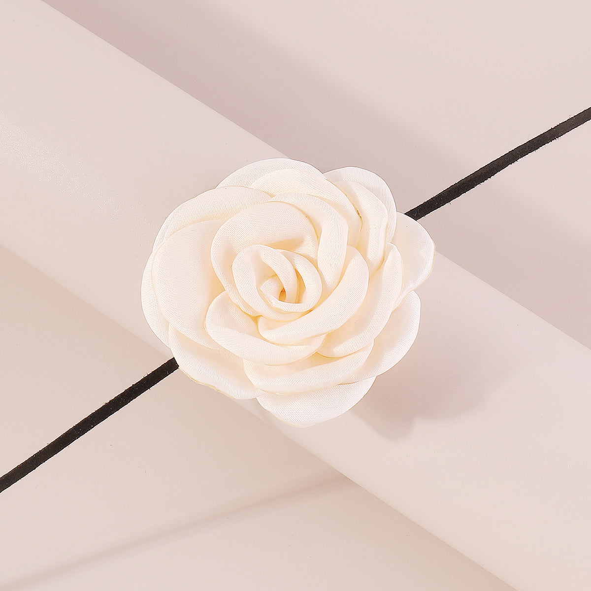 N11197 Romantic Rose Flower Choker Necklace Belt