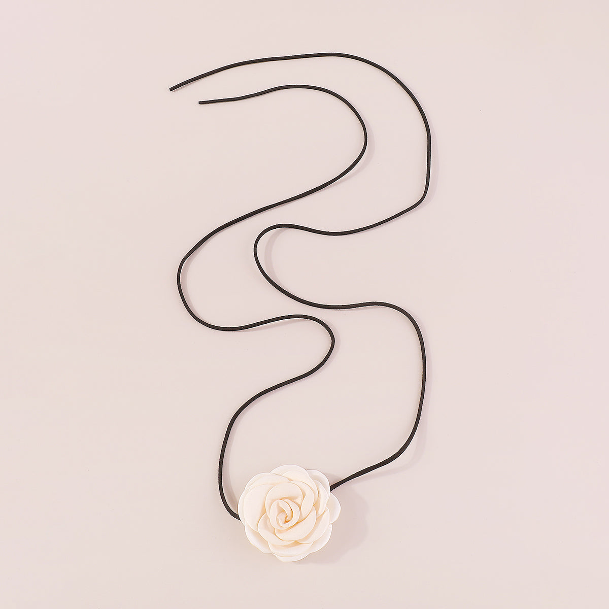 N11197 Romantic Rose Flower Choker Necklace Belt