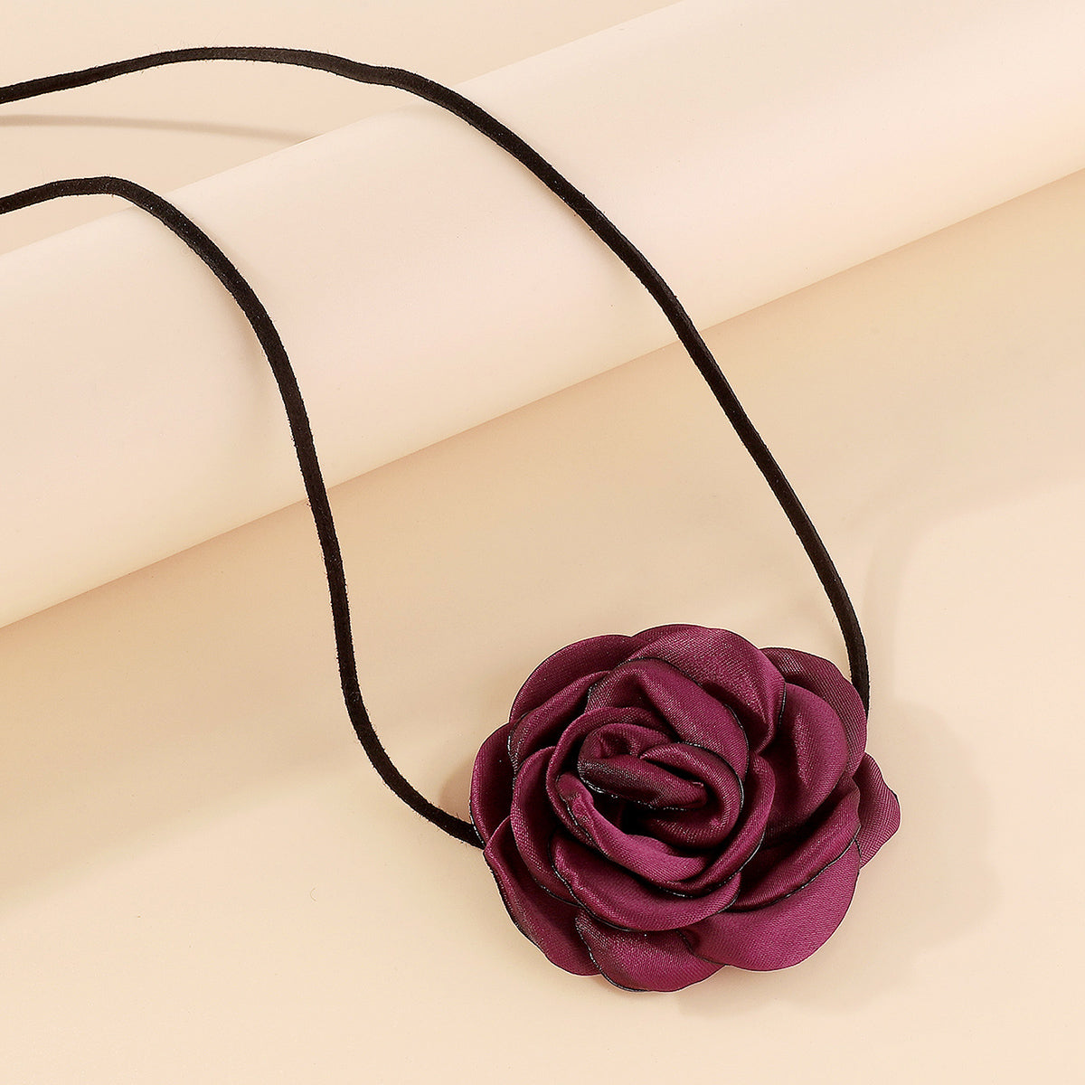 N11197 Romantic Rose Flower Choker Necklace Belt
