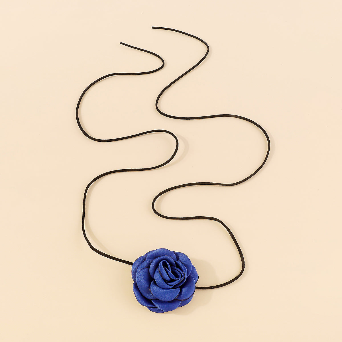 N11197 Romantic Rose Flower Choker Necklace Belt