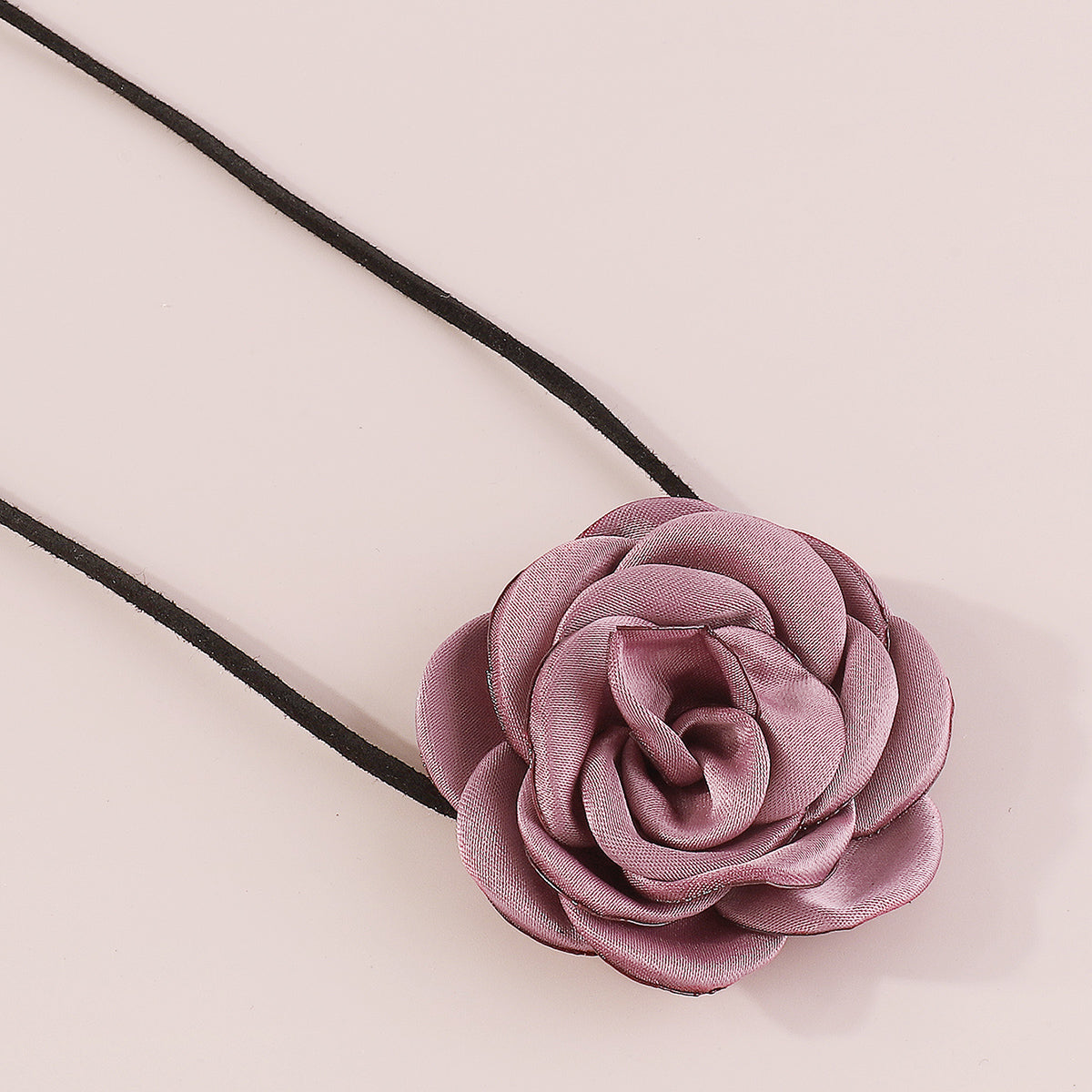 N11197 Romantic Rose Flower Choker Necklace Belt