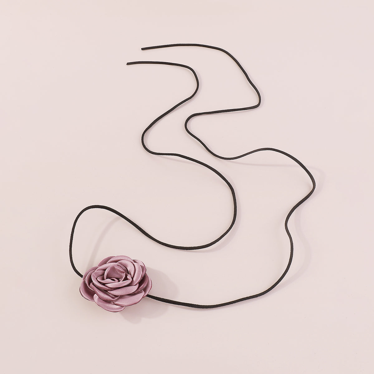 N11197 Romantic Rose Flower Choker Necklace Belt