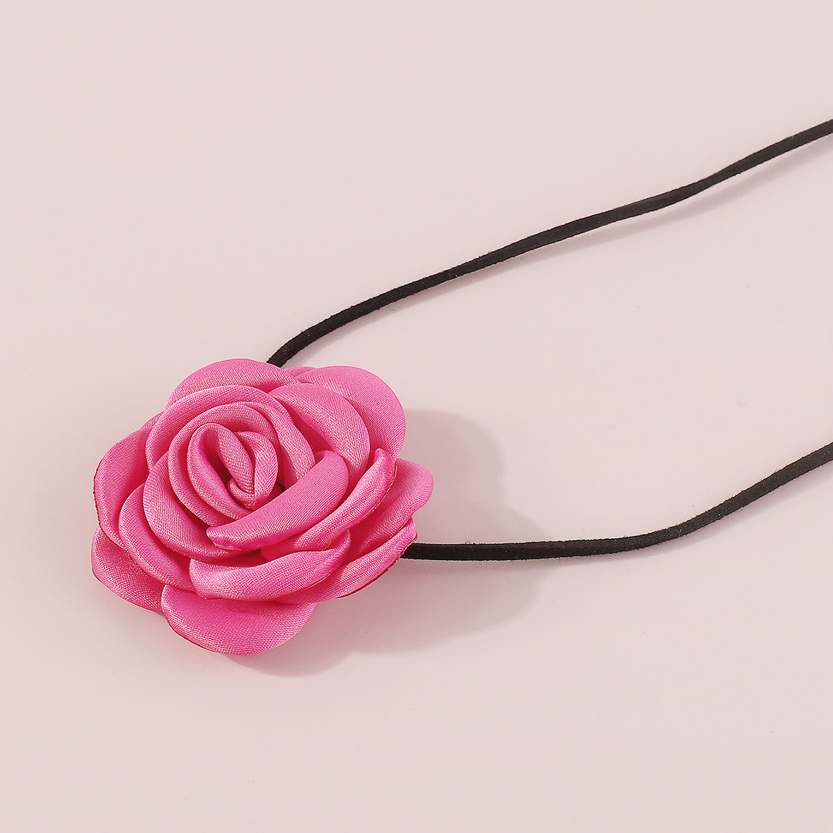 N11197 Romantic Rose Flower Choker Necklace Belt