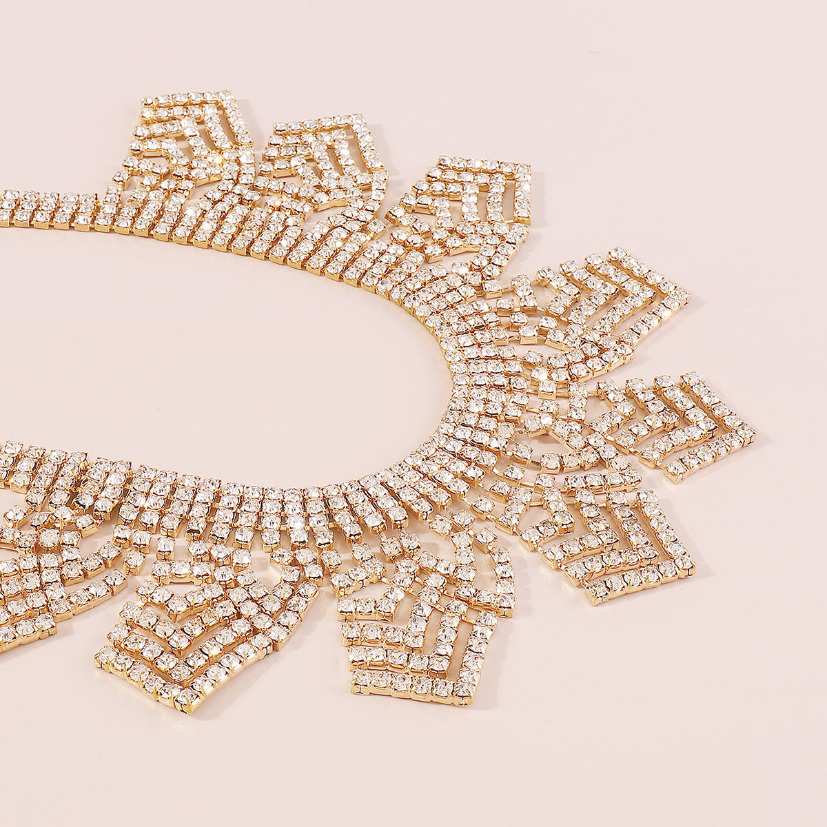 N11240 Shinny Full Crystal Choker Necklaces