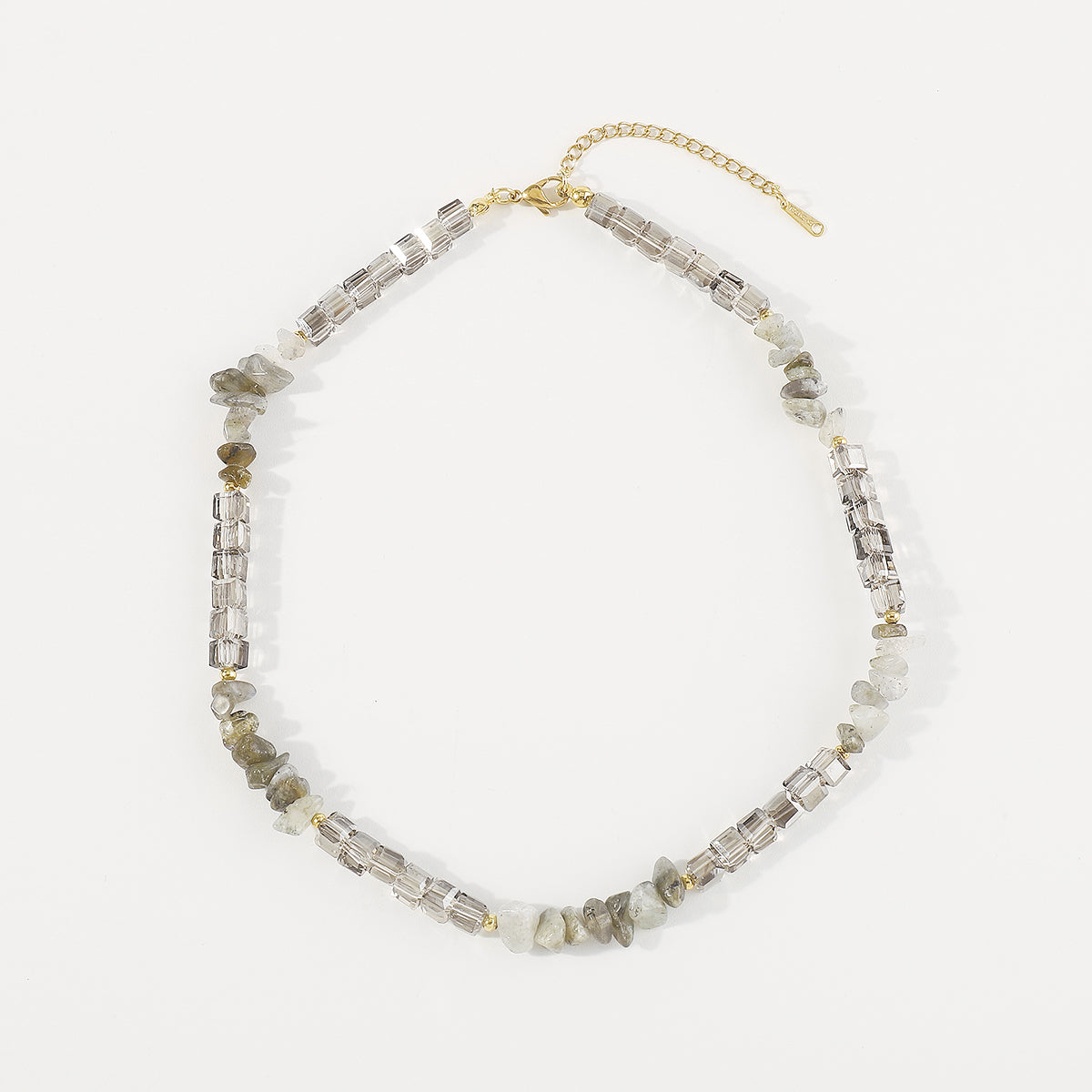 N11312 Aurora Square Beads Stone Necklace