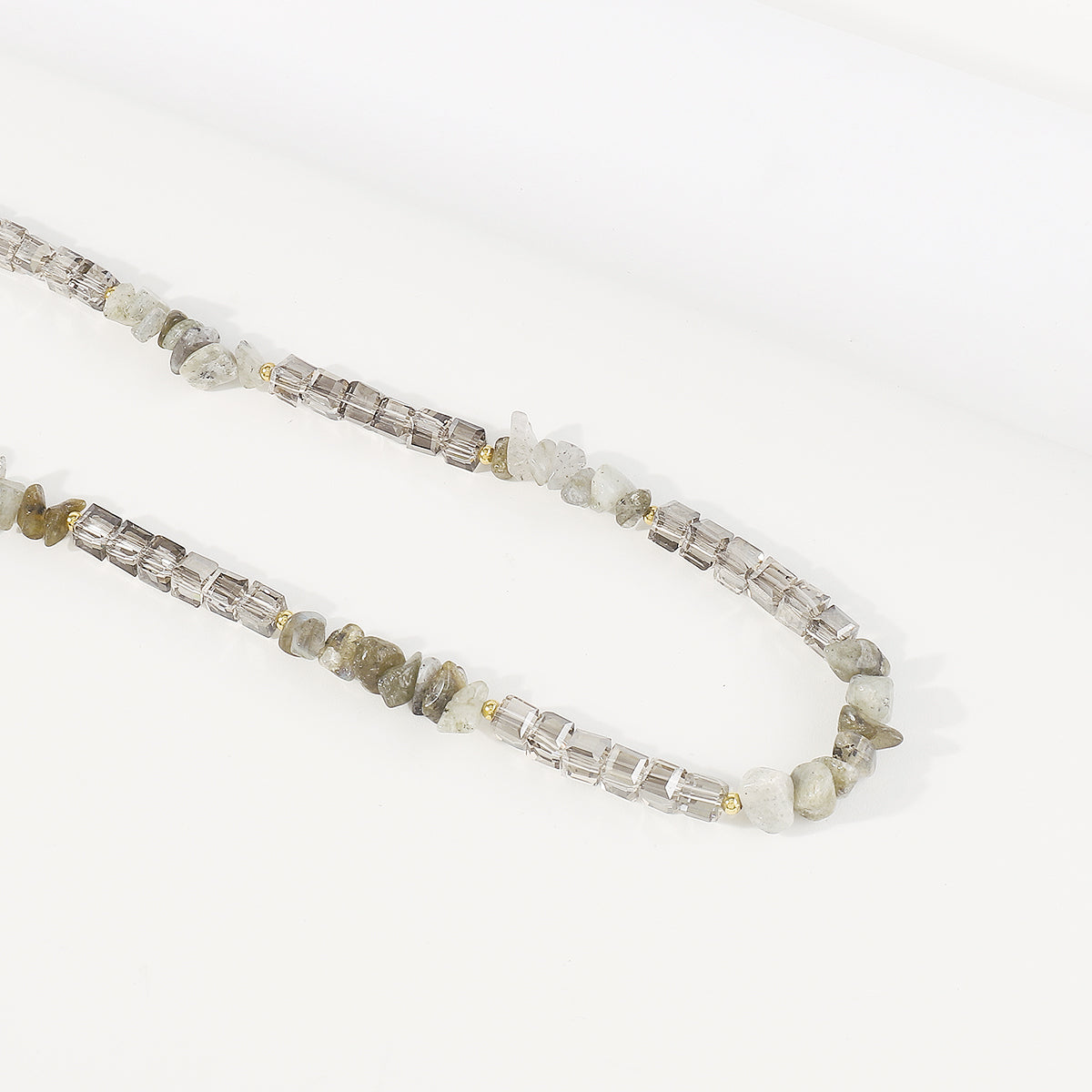 N11312 Aurora Square Beads Stone Necklace