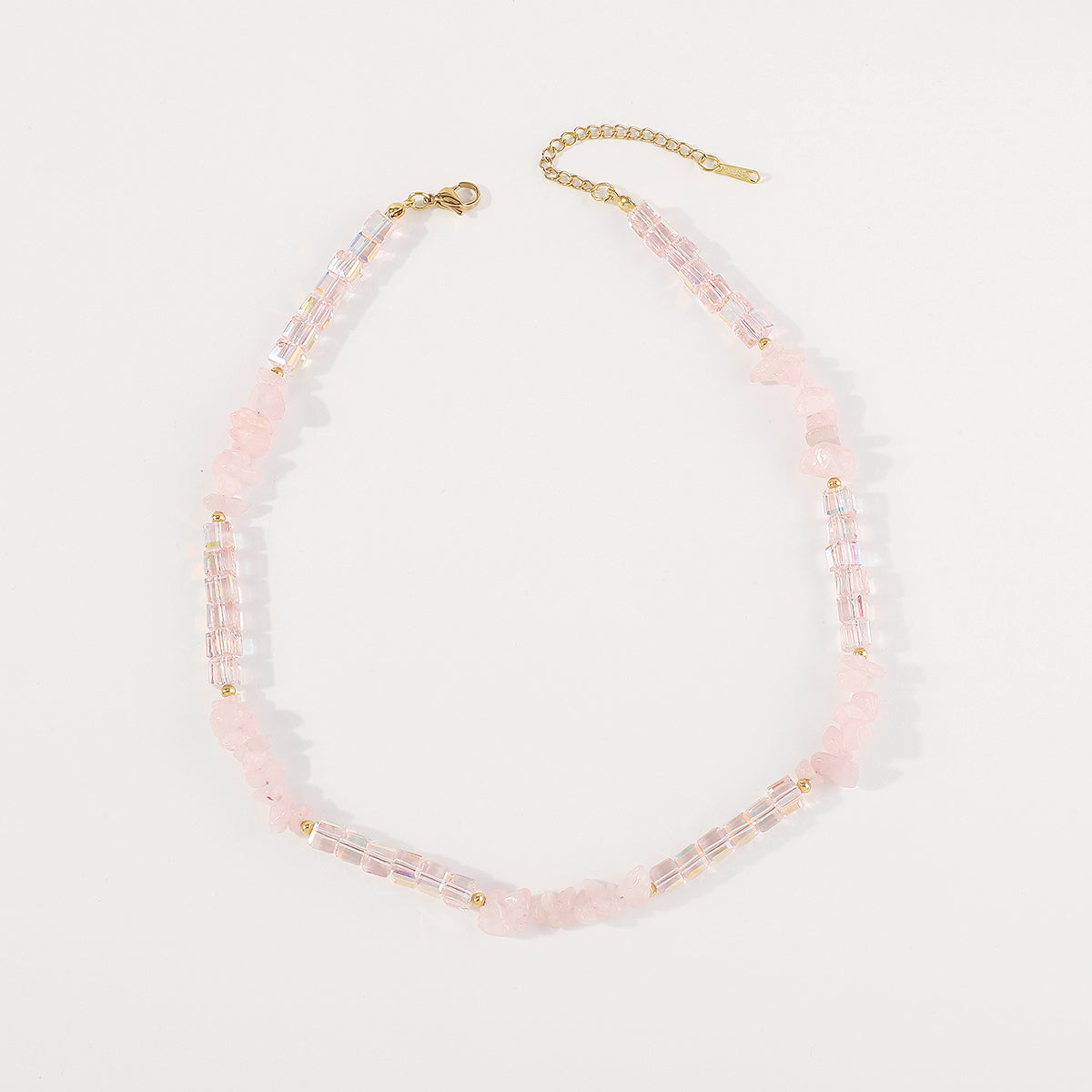 N11312 Aurora Square Beads Stone Necklace