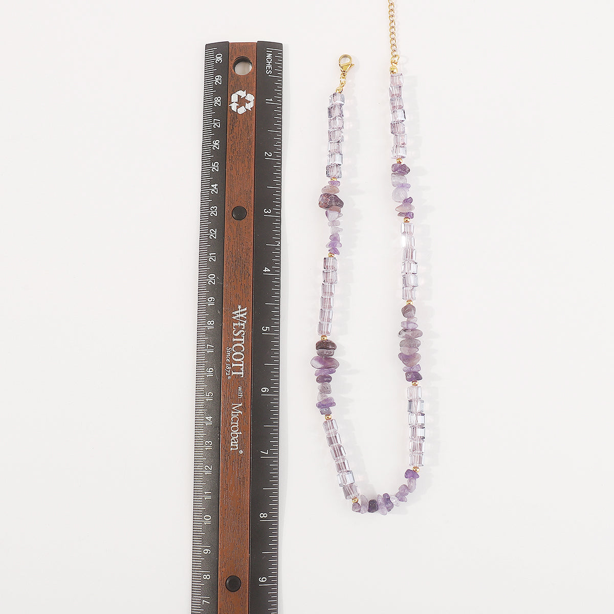 N11312 Aurora Square Beads Stone Necklace