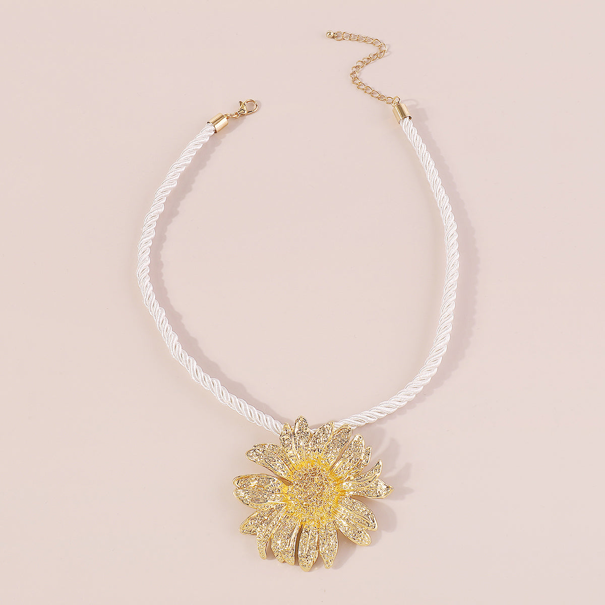 N11331 Summer Sun Flower Pendant Necklace