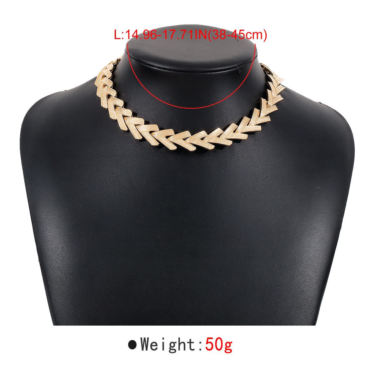 N11369 Statement Chain Choker Necklace