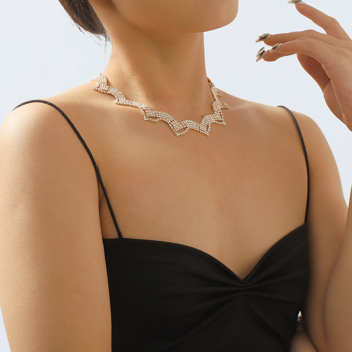 N11385 Lux Glam Choker Necklace
