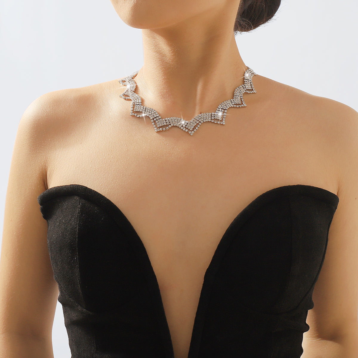 N11385 Lux Glam Choker Necklace