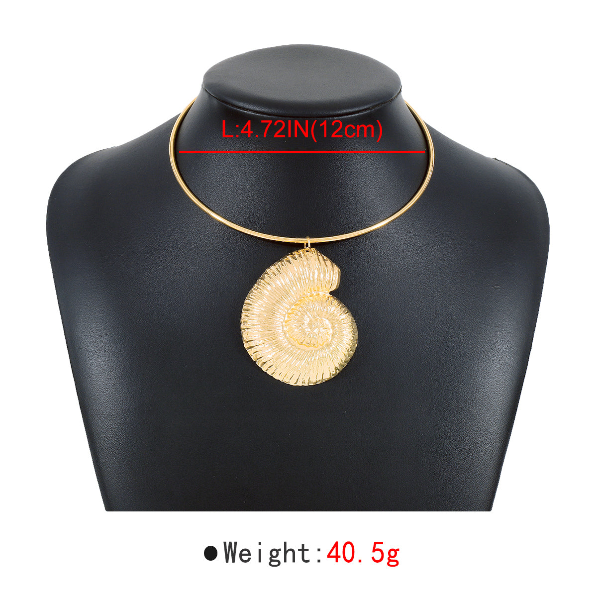 N11397 Metal Conch Pendant Necklace